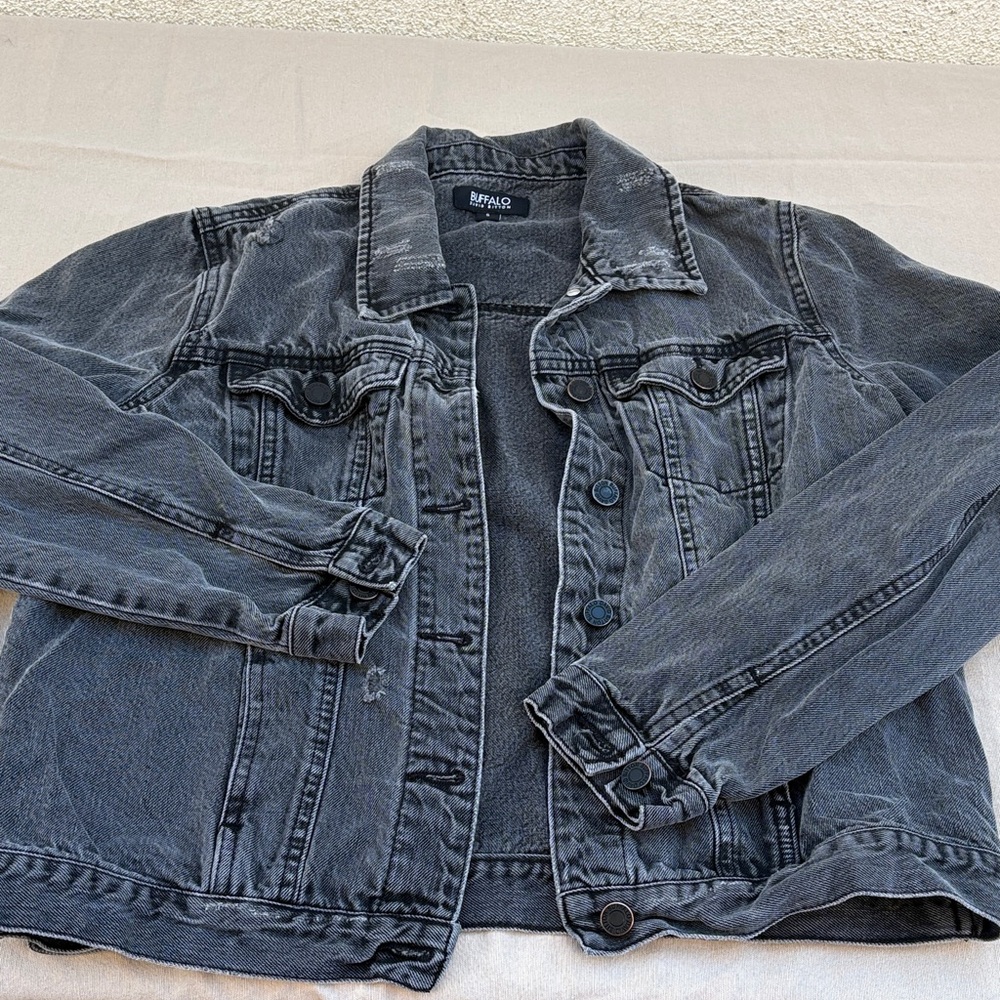 Buffalo David Bitton Faded Charcoal Denim Jacket